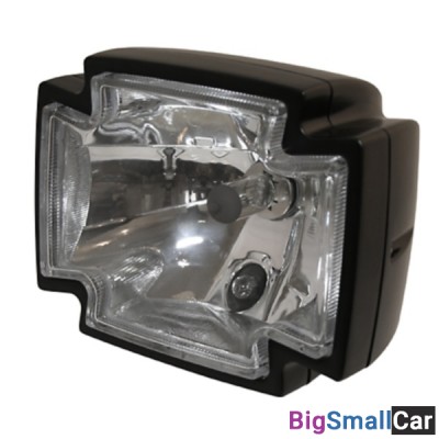 Фара GOTHIC, BLACK, clear lens, bottom mount