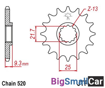 Звезда ведущая JT JTF1539.14RB - купить Ростове-на-Дону