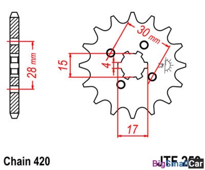 Звезда ведущая JT JTF253.14 - купить Ростове-на-Дону