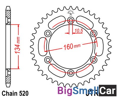 Звезда ведомая JT JTR1308.45 - купить Ростове-на-Дону