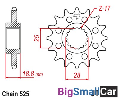 Звезда ведущая JT JTF704.15 - купить Ростове-на-Дону