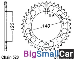 Звезда ведомая JT JTR1490.44 - купить Ростове-на-Дону