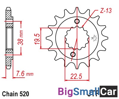 Звезда ведущая JT JTF1401.14 - купить Ростове-на-Дону