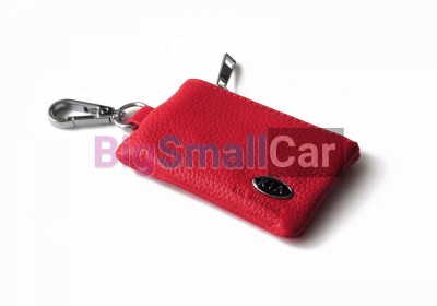 Чехол Для Ключей Kia Универсальный, Кожаный С Металическим Значком, Красный bgt1044 - купить Ростове-на-Дону